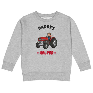 Furrow & Fields Kids Sweatshirt Heather / 2 Daddy's Helper Massey Ferguson 135 | Kids Sweatshirt Quality Farmers Merch