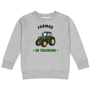 Furrow & Fields Kids Sweatshirt Heather / 2 Farmer in Training John Deere 6R 250 | Kids Sweatshirt Quality Farmers Merch