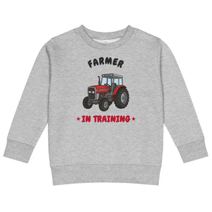 Furrow & Fields Kids Sweatshirt Heather / 2 Farmer in Training Massey Ferguson 390T | Kids Sweatshirt Quality Farmers Merch
