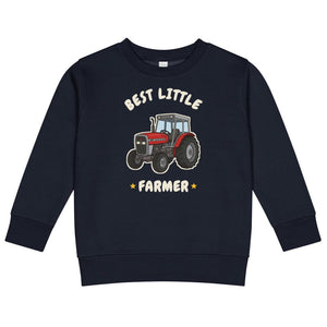 Furrow & Fields Kids Sweatshirt Navy / 2 Best Little Farmer Massey Ferguson 390T | Kids Sweatshirt Quality Farmers Merch