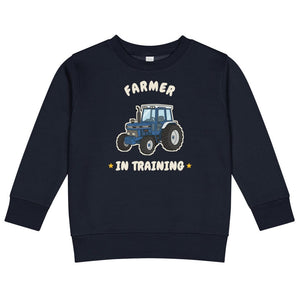 Furrow & Fields Kids Sweatshirt Navy / 2 Farmer in Training Ford 7810 | Kids Sweatshirt Quality Farmers Merch