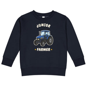 Furrow & Fields Kids Sweatshirt Navy / 2 Junior Farmer New Holland TM 155 | Kids Sweatshirt Quality Farmers Merch