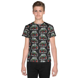 Furrow & Fields Kids T-Shirt Kids Fendt 828 Vario Tractor T-Shirt – Charcoal Quality Farmers Merch