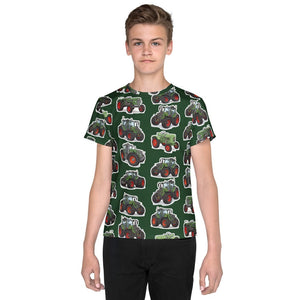 Furrow & Fields Kids T-Shirt Kids Fendt Tractors All-Over Print T-Shirt Quality Farmers Merch