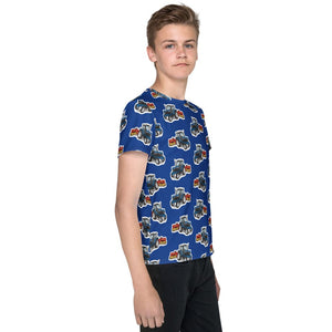 Furrow & Fields Kids T-Shirt Kids Ford 6640 Tractor T-Shirt – Blue Quality Farmers Merch