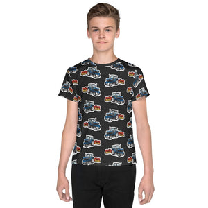 Furrow & Fields Kids T-Shirt Kids Ford 6640 Tractor T-Shirt – Charcoal Quality Farmers Merch