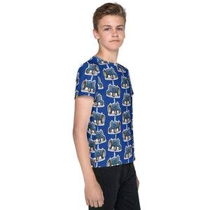 Furrow & Fields Kids T-Shirt Kids Ford 7000 Tractor T-Shirt – Blue Quality Farmers Merch