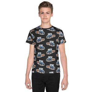 Furrow & Fields Kids T-Shirt Kids Ford 7810 Tractor T-Shirt – Charcoal Quality Farmers Merch