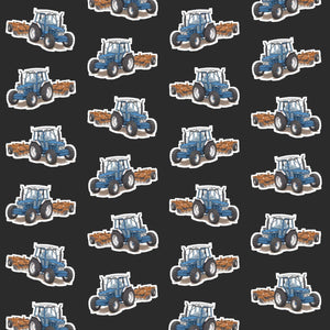 Furrow & Fields Kids T-Shirt Kids Ford 7810 Tractor T-Shirt – Charcoal Quality Farmers Merch