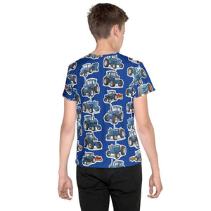 Furrow & Fields Kids T-Shirt Kids Ford Tractors All-Over Print T-Shirt Quality Farmers Merch