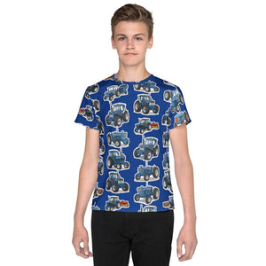 Furrow & Fields Kids T-Shirt Kids Ford Tractors All-Over Print T-Shirt Quality Farmers Merch