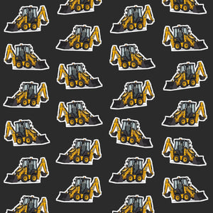 Furrow & Fields Kids T-Shirt Kids JCB 1CX Tractor T-Shirt – Charcoal Quality Farmers Merch