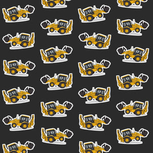 Furrow & Fields Kids T-Shirt Kids JCB 3CX Sitemaster SRS Tractor T-Shirt – Charcoal Quality Farmers Merch