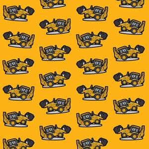 Furrow & Fields Kids T-Shirt Kids JCB 3CX Sitemaster SRS Tractor T-Shirt – Yellow Quality Farmers Merch