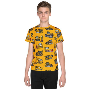 Furrow & Fields Kids T-Shirt Kids JCB All-Over Print T-Shirt Quality Farmers Merch