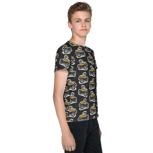 Furrow & Fields Kids T-Shirt Kids JCB Fastrac 3190 Tractor T-Shirt – Charcoal Quality Farmers Merch