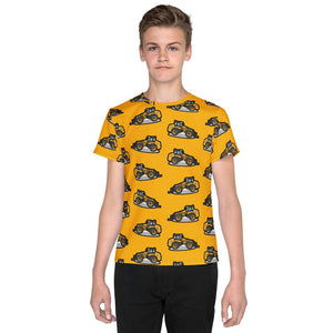 Furrow & Fields Kids T-Shirt Kids JCB TM420 Tractor T-Shirt – Yellow Quality Farmers Merch