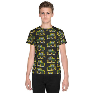 Furrow & Fields Kids T-Shirt Kids John Deere 8345R Tractor T-Shirt – Charcoal Quality Farmers Merch
