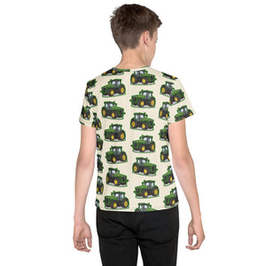 Furrow & Fields Kids T-Shirt Kids John Deere 8345R Tractor T-Shirt – Cream Quality Farmers Merch