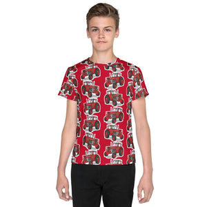 Furrow & Fields Kids T-Shirt Kids Massey Ferguson 188 Tractor T-Shirt – Red Quality Farmers Merch