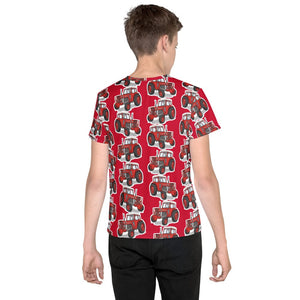 Furrow & Fields Kids T-Shirt Kids Massey Ferguson 188 Tractor T-Shirt – Red Quality Farmers Merch