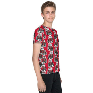 Furrow & Fields Kids T-Shirt Kids Massey Ferguson 240 Tractor T-Shirt – Red Quality Farmers Merch