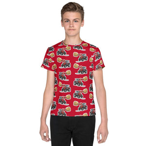 Furrow & Fields Kids T-Shirt Kids Massey Ferguson 3070 Tractor T-Shirt – Red Quality Farmers Merch