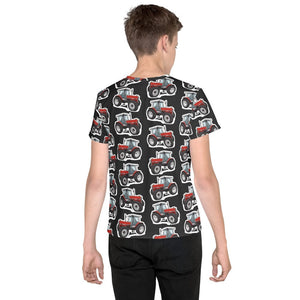 Furrow & Fields Kids T-Shirt Kids Massey Ferguson 3090 Tractor T-Shirt – Charcoal Quality Farmers Merch