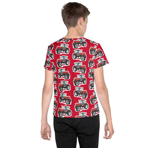 Furrow & Fields Kids T-Shirt Kids Massey Ferguson 3090 Tractor T-Shirt – Red Quality Farmers Merch