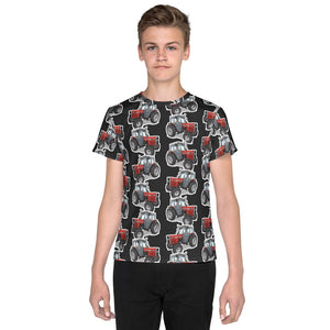 Furrow & Fields Kids T-Shirt Kids Massey Ferguson 390T Tractor T-Shirt – Charcoal Quality Farmers Merch