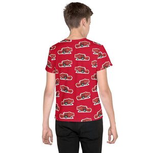 Furrow & Fields Kids T-Shirt Kids Massey Ferguson 520 Tractor T-Shirt – Red Quality Farmers Merch