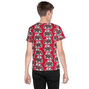 Furrow & Fields Kids T-Shirt Kids Massey Ferguson 590 Tractor T-Shirt – Red Quality Farmers Merch