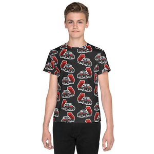 Furrow & Fields Kids T-Shirt Kids Massey Ferguson 6180 Tractor T-Shirt – Charcoal Quality Farmers Merch