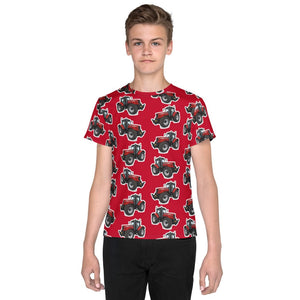 Furrow & Fields Kids T-Shirt Kids Massey Ferguson 6480 Tractor T-Shirt – Red Quality Farmers Merch