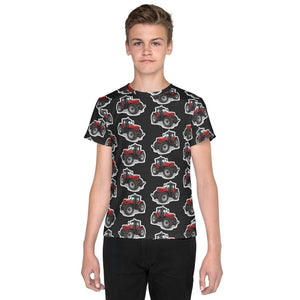 Furrow & Fields Kids T-Shirt Kids Massey Ferguson 7495 Tractor T-Shirt – Charcoal Quality Farmers Merch