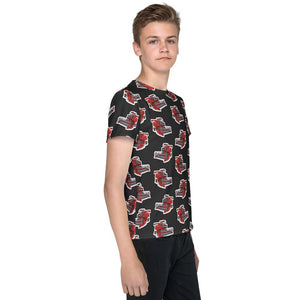 Furrow & Fields Kids T-Shirt Kids Massey Ferguson 760 Tractor T-Shirt – Charcoal Quality Farmers Merch