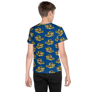 Furrow & Fields Kids T-Shirt Kids New Holland CR 9090 Tractor T-Shirt – Blue Quality Farmers Merch