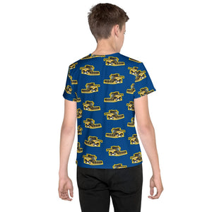 Furrow & Fields Kids T-Shirt Kids New Holland CR9.90 Tractor T-Shirt – Blue Quality Farmers Merch