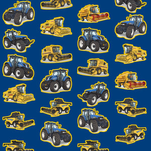 Furrow & Fields Kids T-Shirt Kids New Holland Tractors All-Over Print T-Shirt Quality Farmers Merch