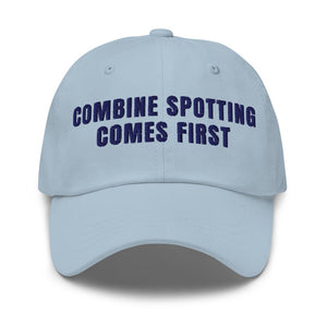 Furrow & Fields Light Blue Combine Spotting Comes First | Classic Dad Hat Quality Farmers Merch