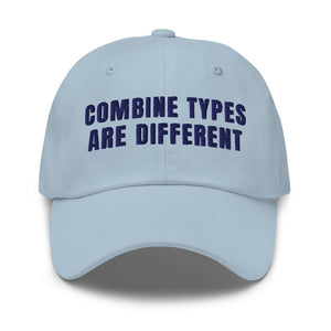 Furrow & Fields Light Blue Combine Types Are Different | Classic Dad Hat Quality Farmers Merch