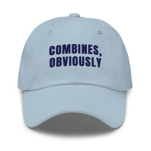 Furrow & Fields Light Blue Combines, Obviously | Classic Dad Hat Quality Farmers Merch
