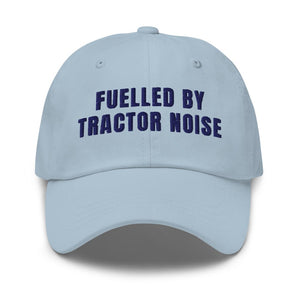Furrow & Fields Light Blue Fuelled by Tractor Noise | Classic Dad Hat Quality Farmers Merch