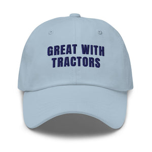 Furrow & Fields Light Blue Great with Tractors | Classic Dad Hat Quality Farmers Merch