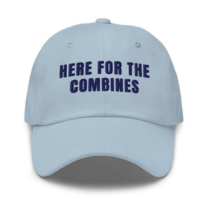 Furrow & Fields Light Blue Here for the Combines | Classic Dad Hat Quality Farmers Merch