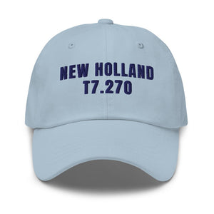 Furrow & Fields Light Blue New Holland T7.270 | Classic Dad Hat Quality Farmers Merch