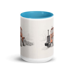 Furrow & Fields Massey Ferguson 1200 Pencil Sketch | 15 oz Mug with Color Inside Quality Farmers Merch