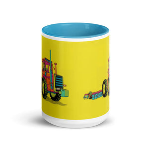 Furrow & Fields Massey Ferguson 1200 Pop Art | 15 oz Mug with Color Inside Quality Farmers Merch