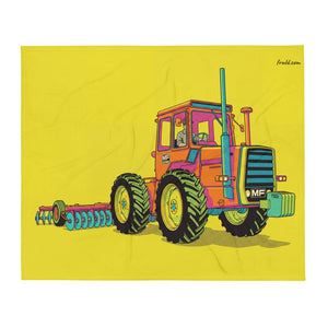 Furrow & Fields Massey Ferguson 1200 Pop Art | Throw Blanket Quality Farmers Merch