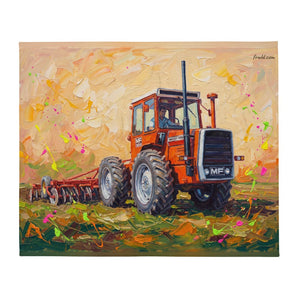 Furrow & Fields Massey Ferguson 1200 Splash Art | Throw Blanket Quality Farmers Merch